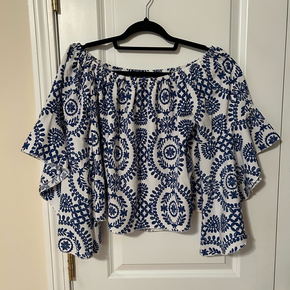 SHEIN loose fitting top with drape sleeved